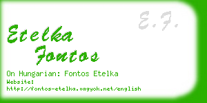 etelka fontos business card